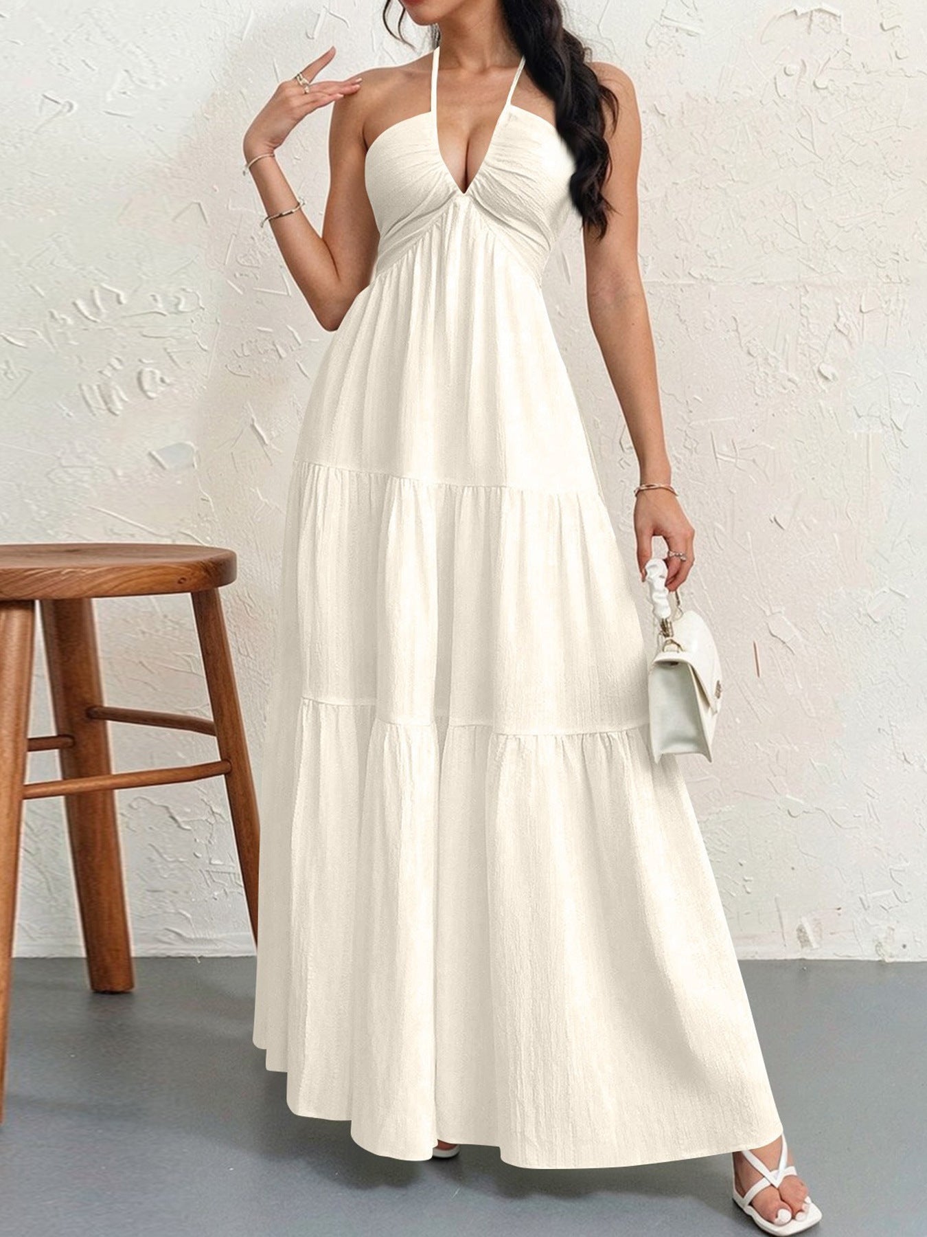 Unique Trendy Versatile Women's Summer Halter Dress
