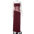 Women's Solid Color Lace Sling Rope Dress