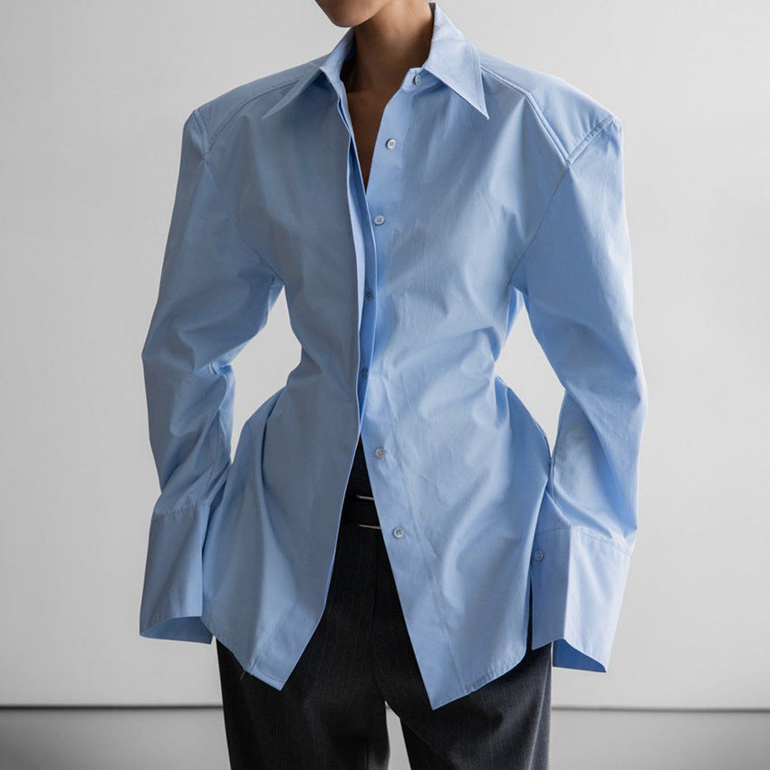 Women's Spring Long-sleeved Shirt Commuter Office Professional Lady Blouse