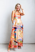 Women's Summer High Waist Print Vacation Style Clothing