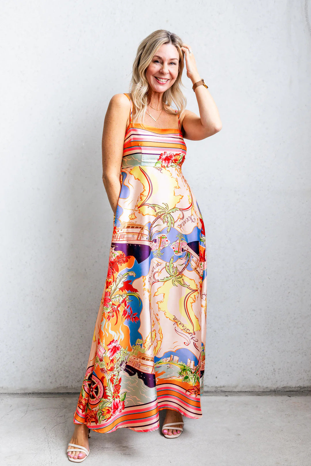 Women's Summer High Waist Print Vacation Style Clothing