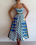 Women's Sling Long Digital Printing Large Dress