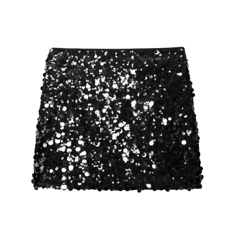 Women's Design Sequined A- Line Style Shorts