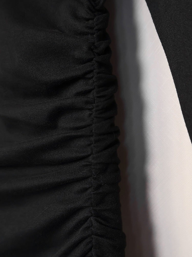 Women's Ballet Style Long-sleeved Knitted Elegant Ruffled A- Skirts