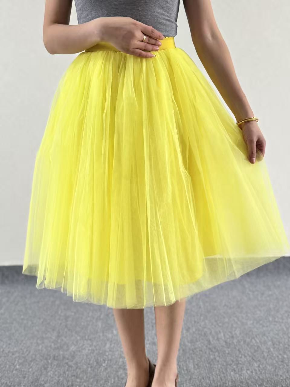 Women's High Waist Mesh Pettiskirt Adult Skirts