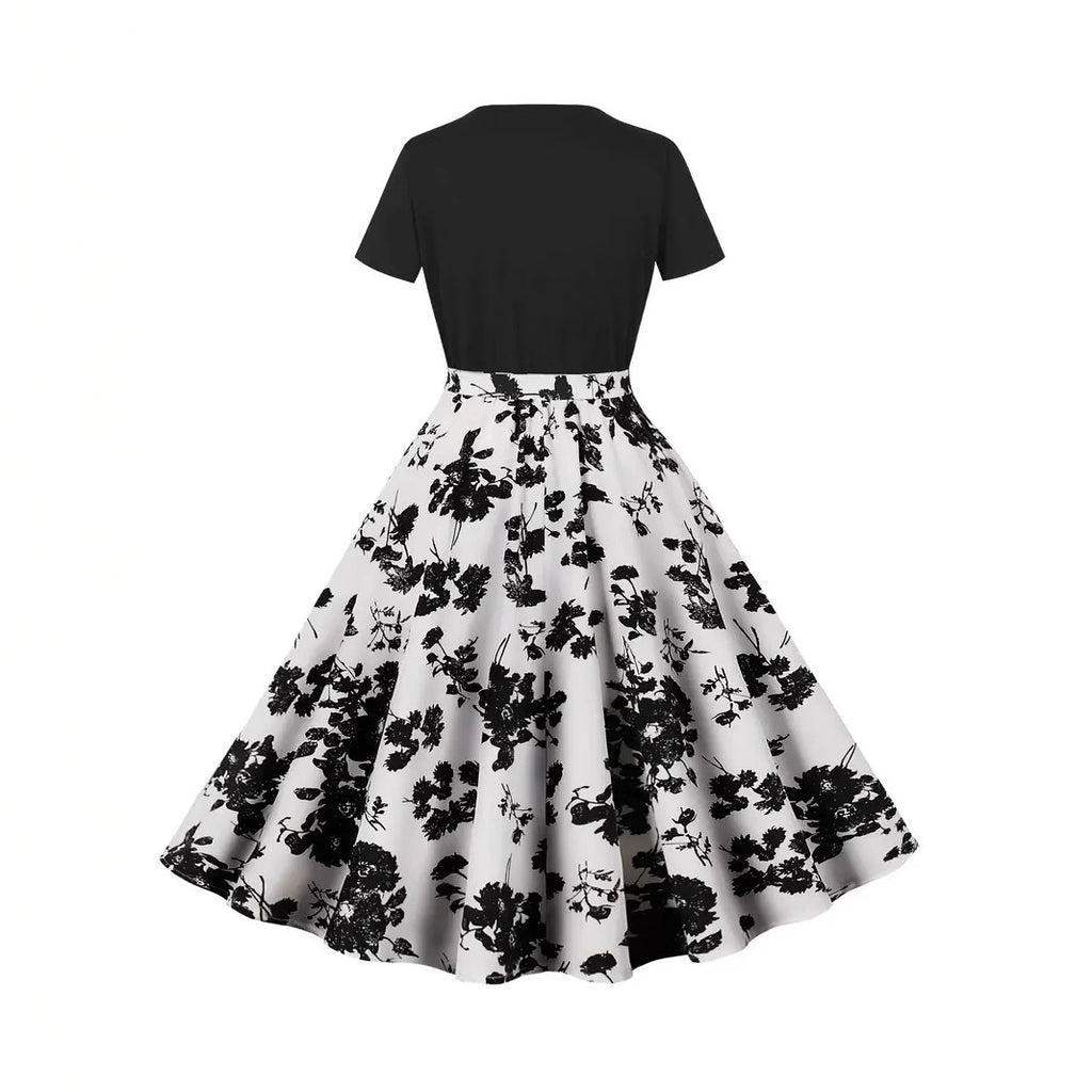 Women's Chinese Style Retro Stitching Elegant Dress