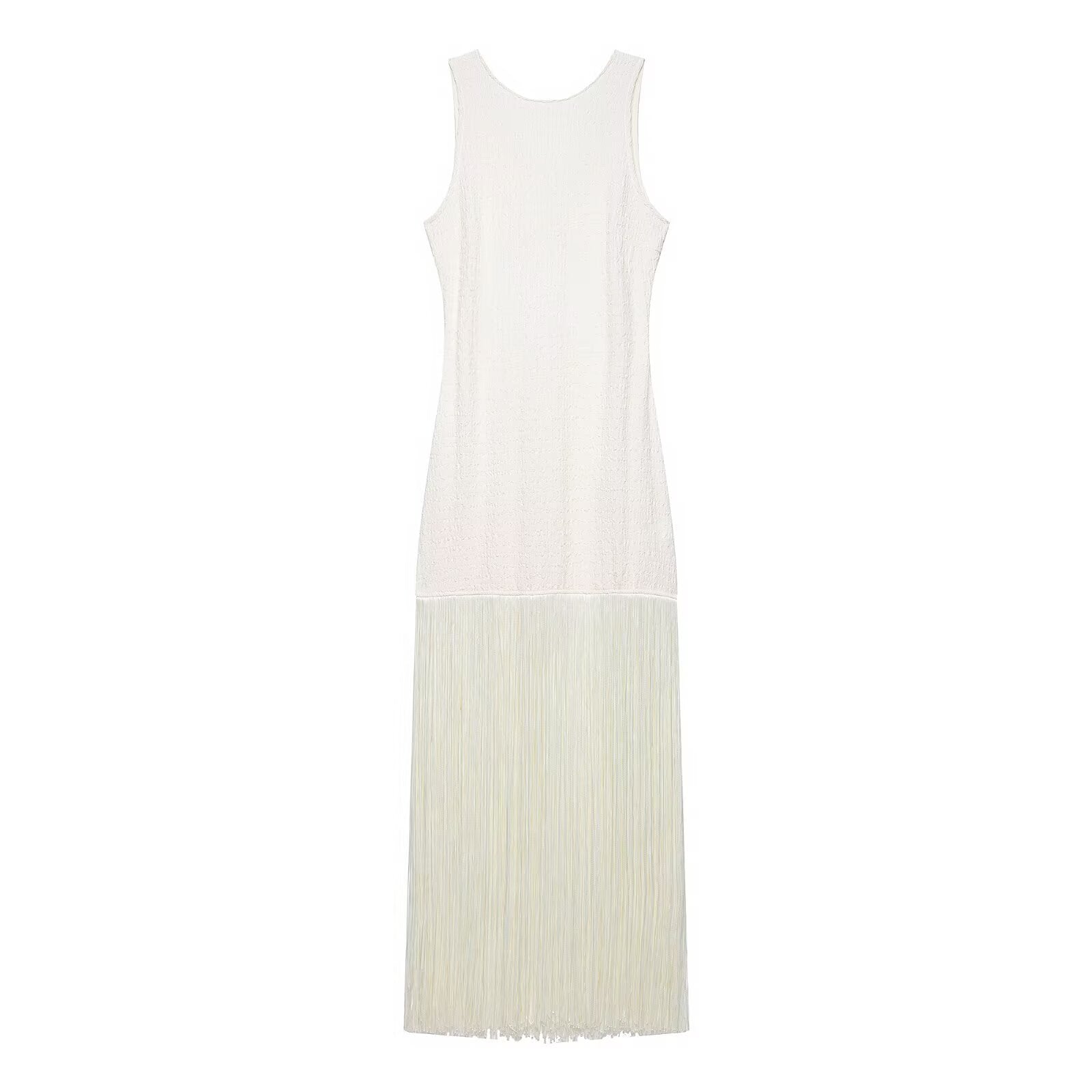Stylish Versatile Women's Spring Mid-length Tassel Dress