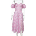 Women's Small Floral Sexy Slit Summer Dress
