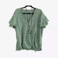 Women's Temperament Wild Striped Flounce Sleeve Women's T-shirt