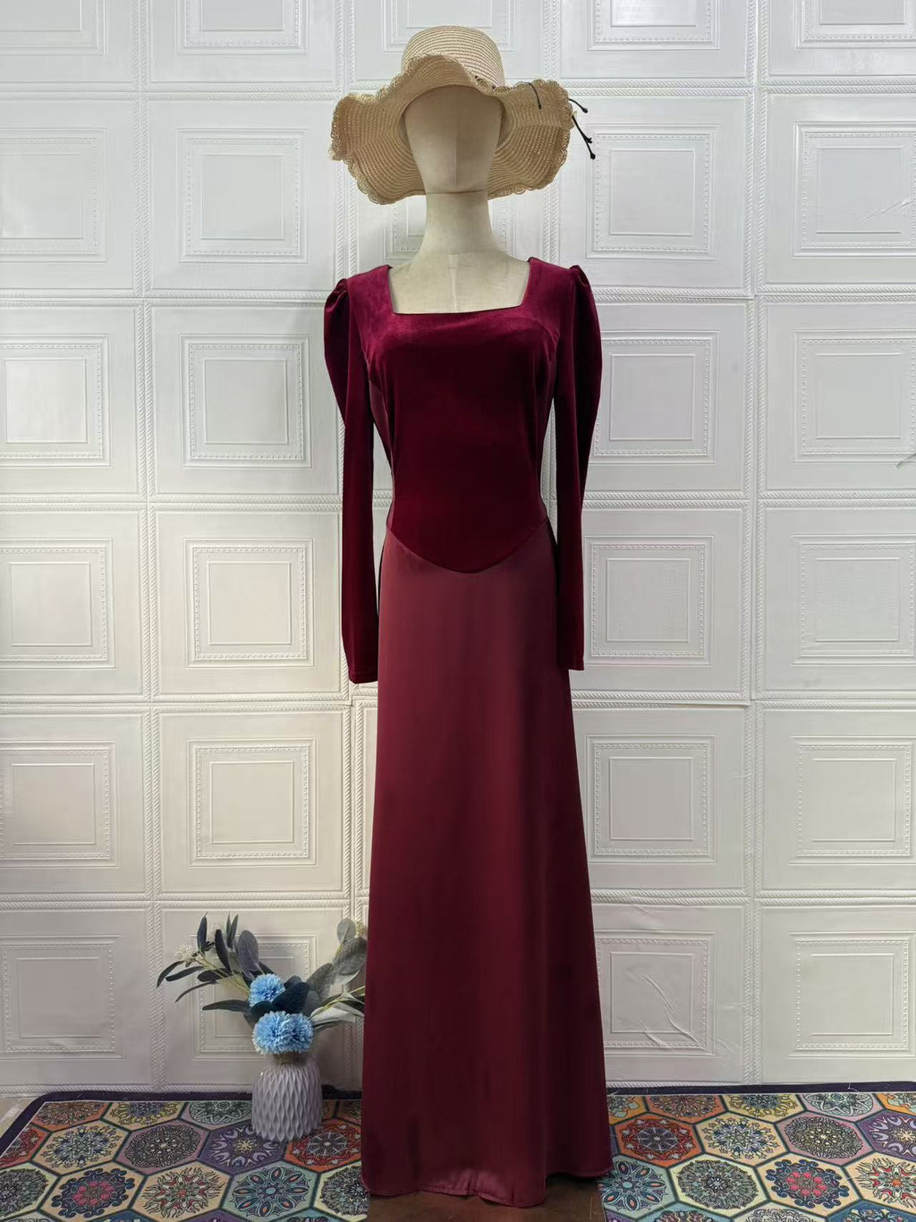 Autumn Vintage Court Style Long Sleeve Dress