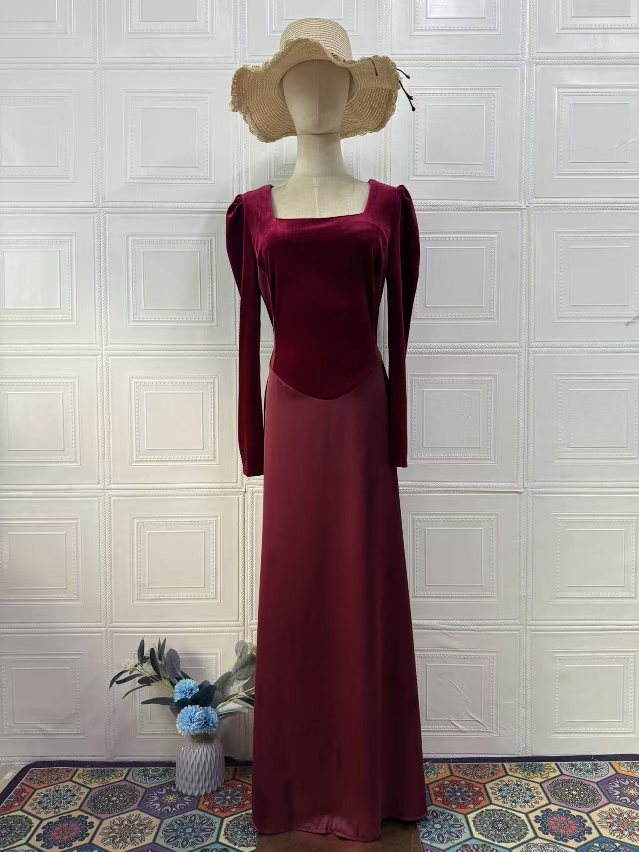 Autumn Vintage Court Style Long Sleeve Dress