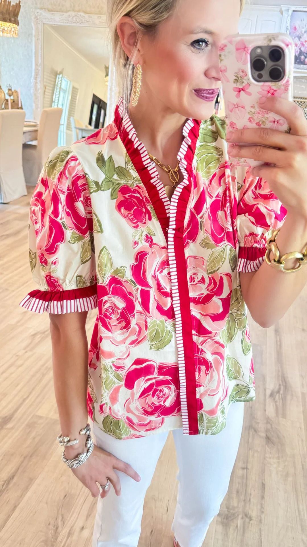 Women's Casual Fashion Leopard Print Contrast Color Ruffled Sleeves Shorts