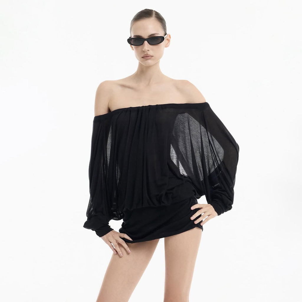 Women's Long Sleeve For Slimming Batwing Pure Hot Skirts