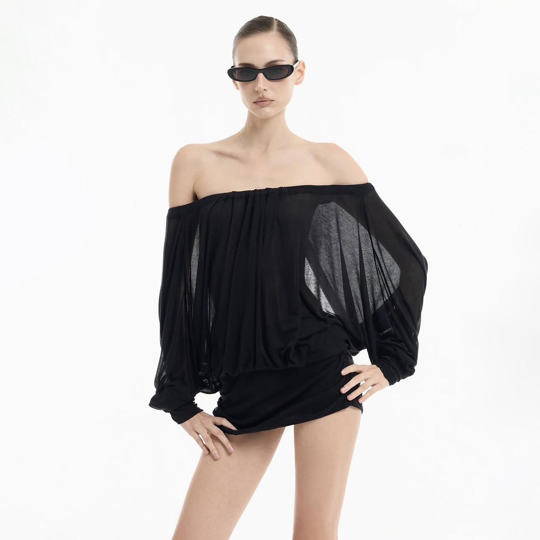 Women's Long Sleeve For Slimming Batwing Pure Hot Skirts