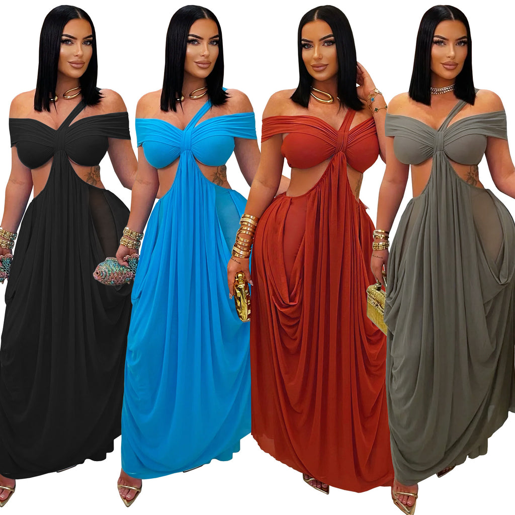 Women's Fashion Wear Sexy Bandeau Mesh Dress