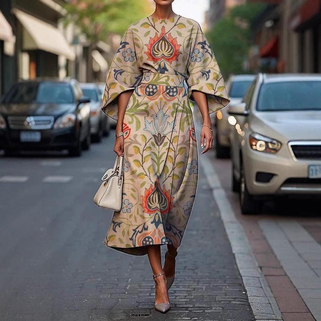 Classy Women's Floral Ocean Eternal Elegant Dress