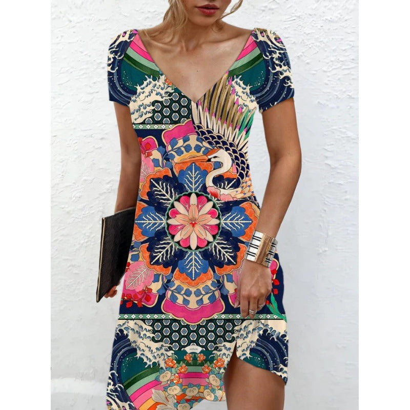Innovative Women's Summer Casual Printed Sleeves Shorts