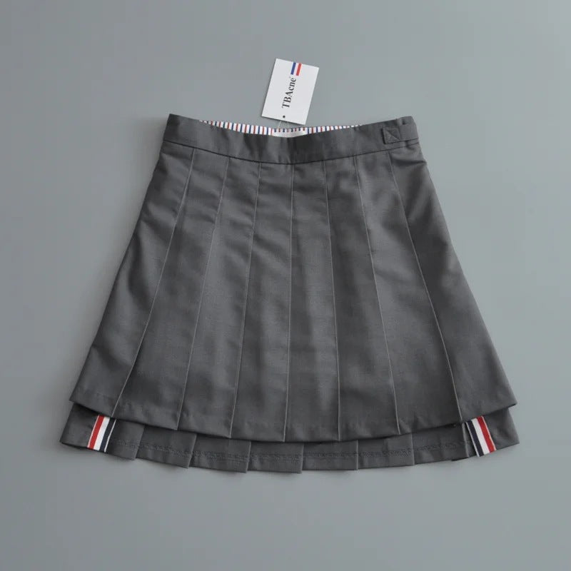 Women's Summer Fashion Hot Preppy Style Front Back Long High Waist Skirt