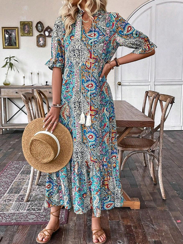 Charming Women's Casual Paisley Print Vacation Skirts