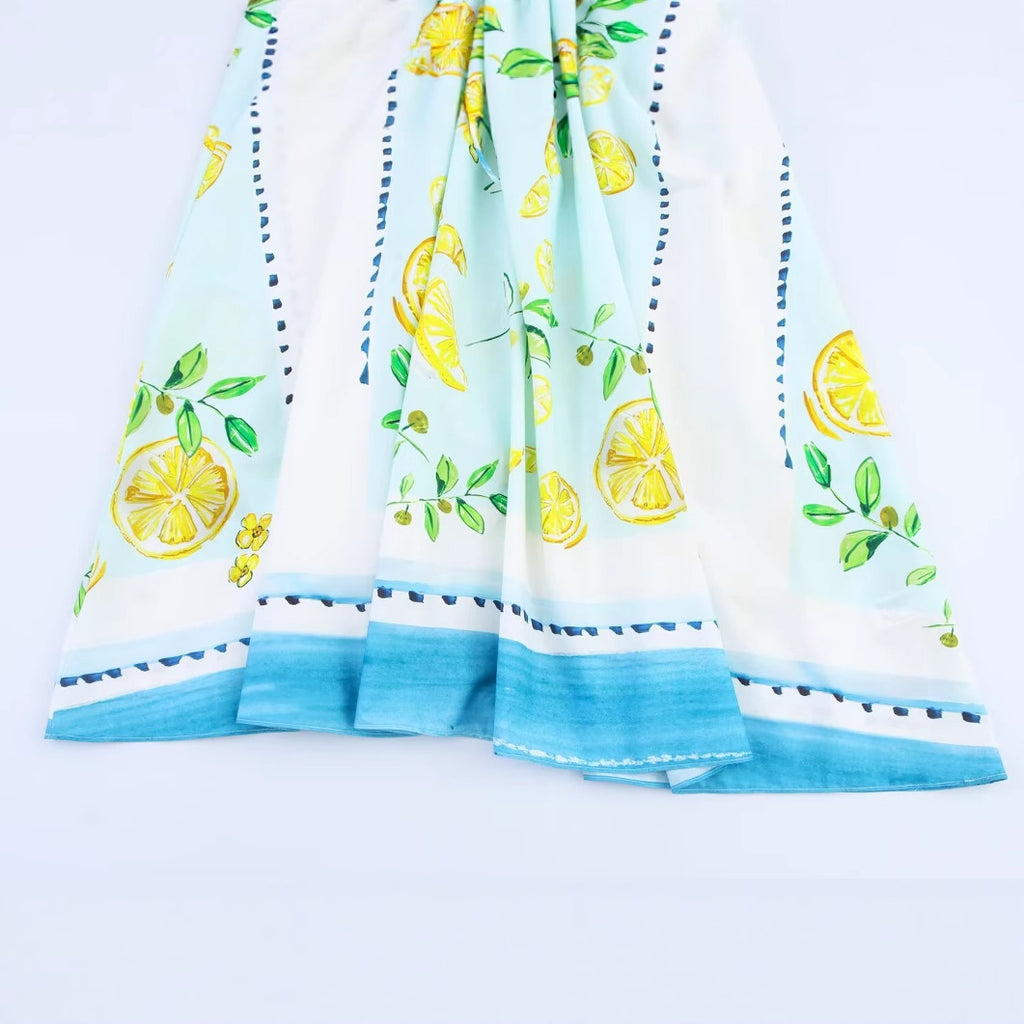 Innovative Classy Women's Lemon Printing Poplin Dress