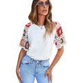 Women's Round Neck Half Sleeve Shirt Casual Women's T-shirt