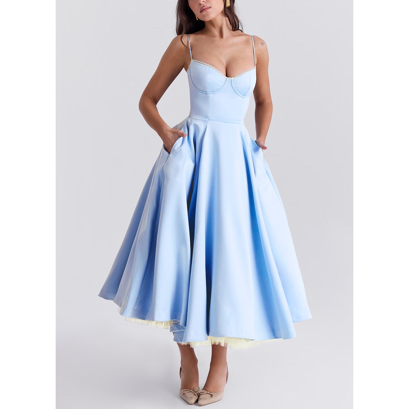 Women's Sexy Brace Sleeveless Pettiskirt Maxi Clothing