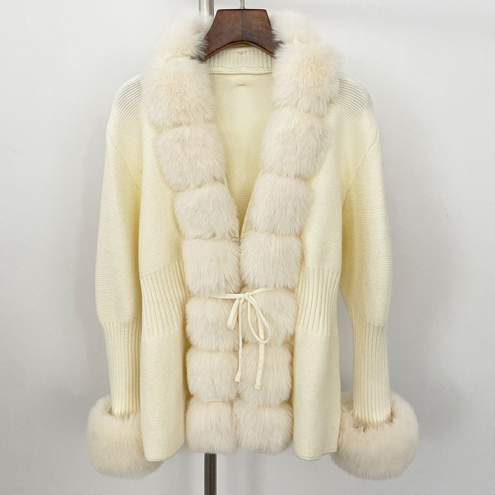 Fashion Beautiful Women's Fur Imitation Fox Coats