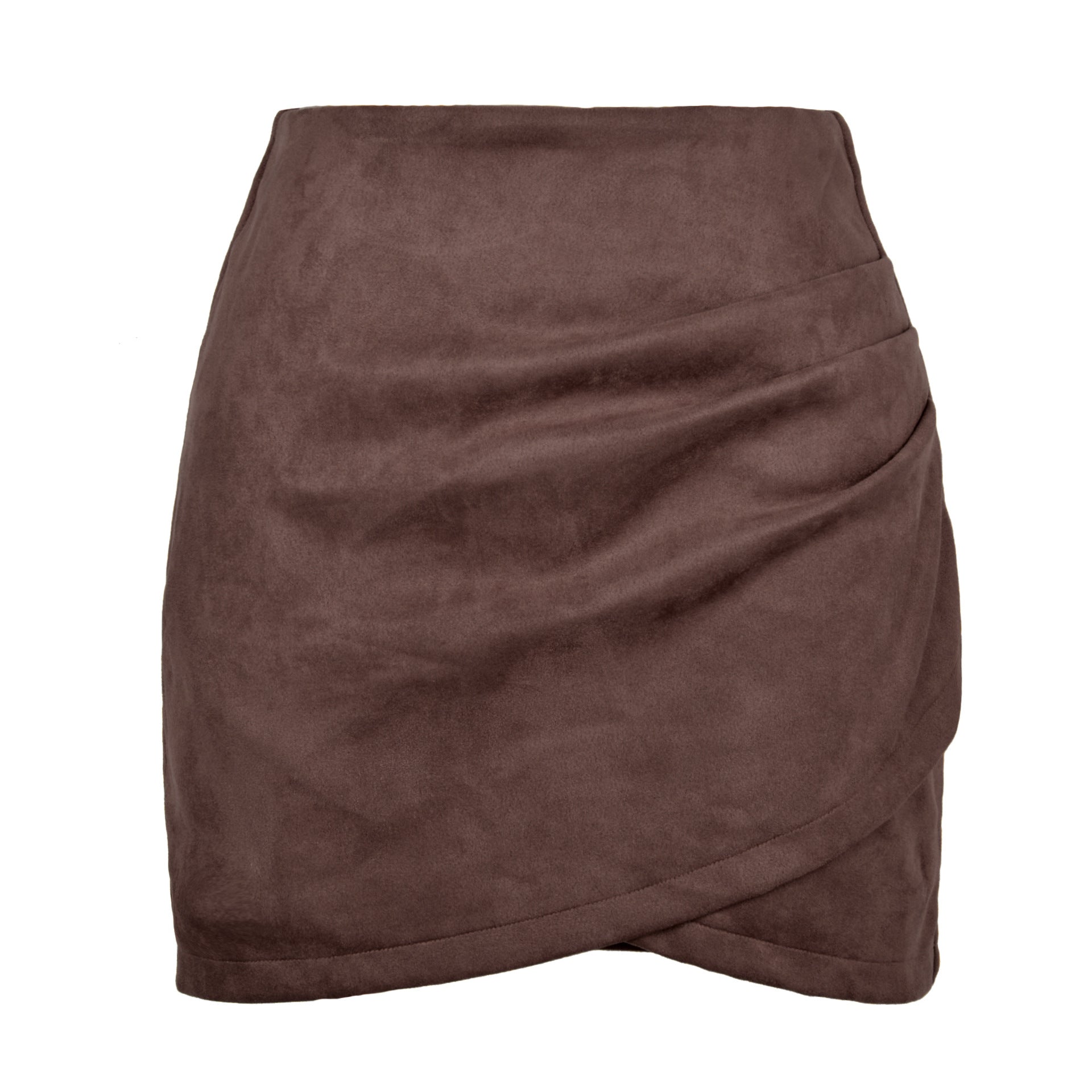 Women's Solid Color Sheath Heap Pleated Irregular Skirt