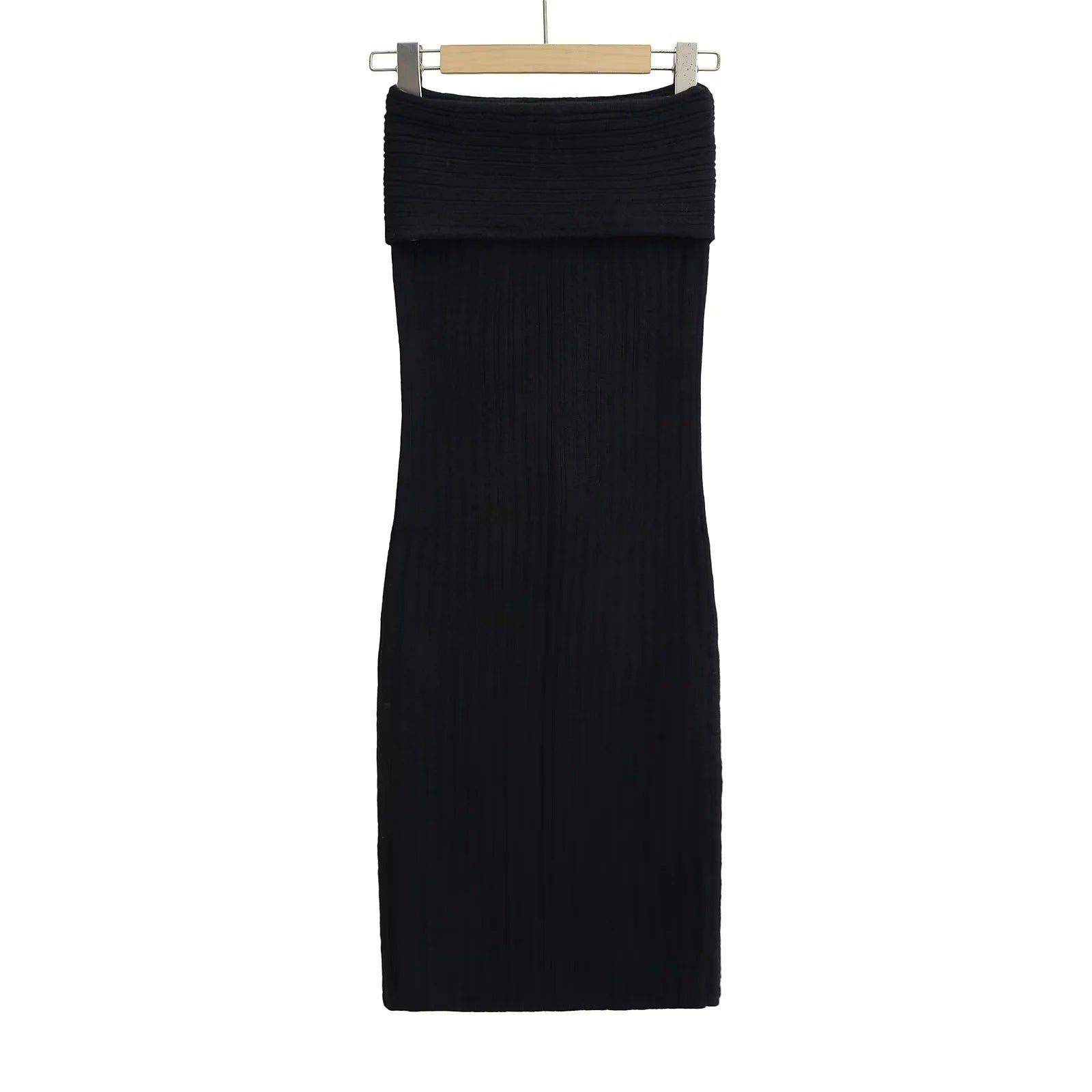 Solid Color Flanging Low Waist Slimming Temperament Skirt