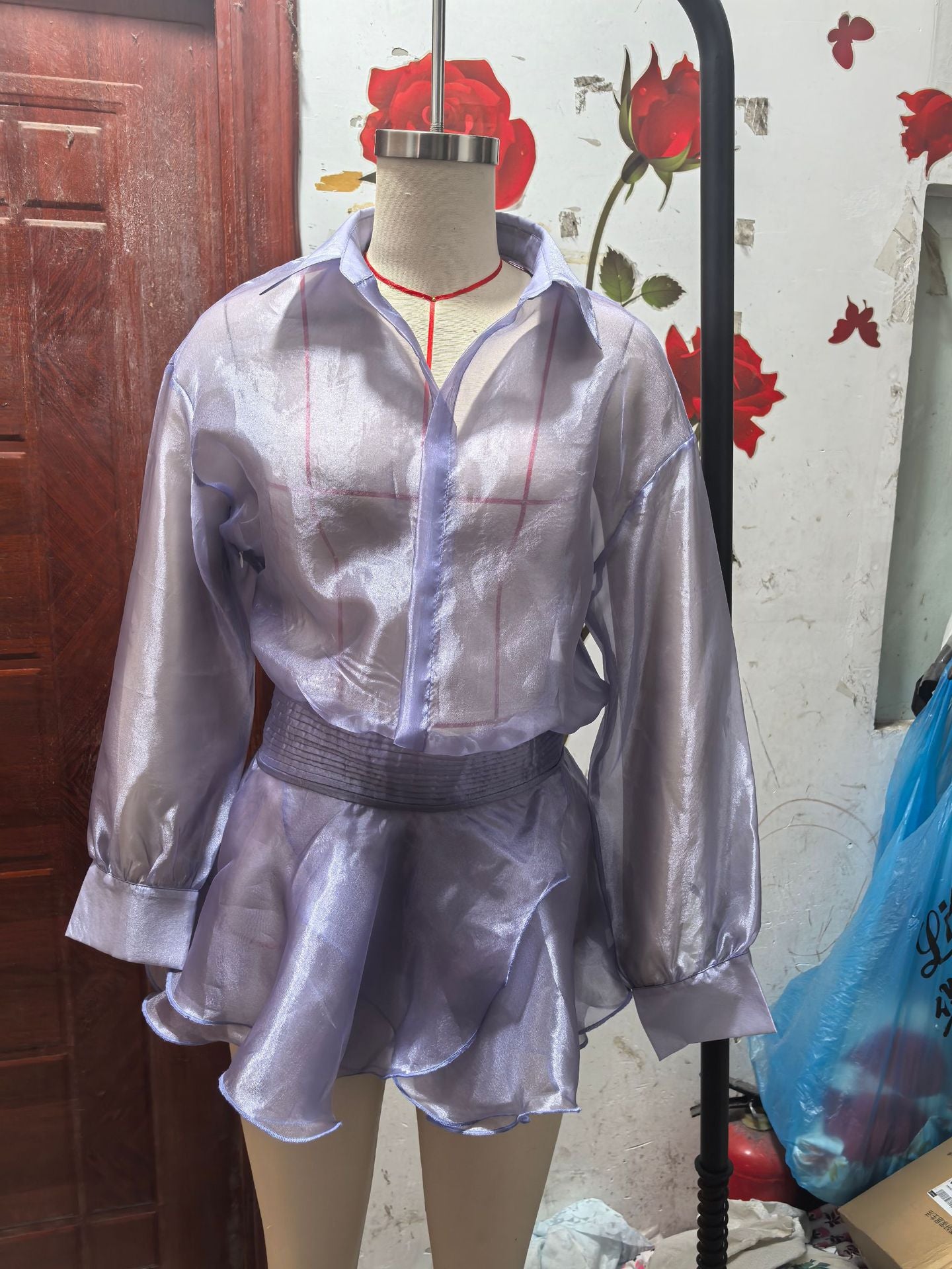 Women's Fashion Wear A- Hem Ruffled Shirt Dress