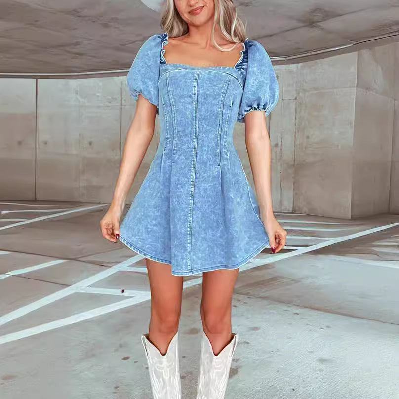 Women's Fashion Sexy Slim Denim Sleeve Shorts