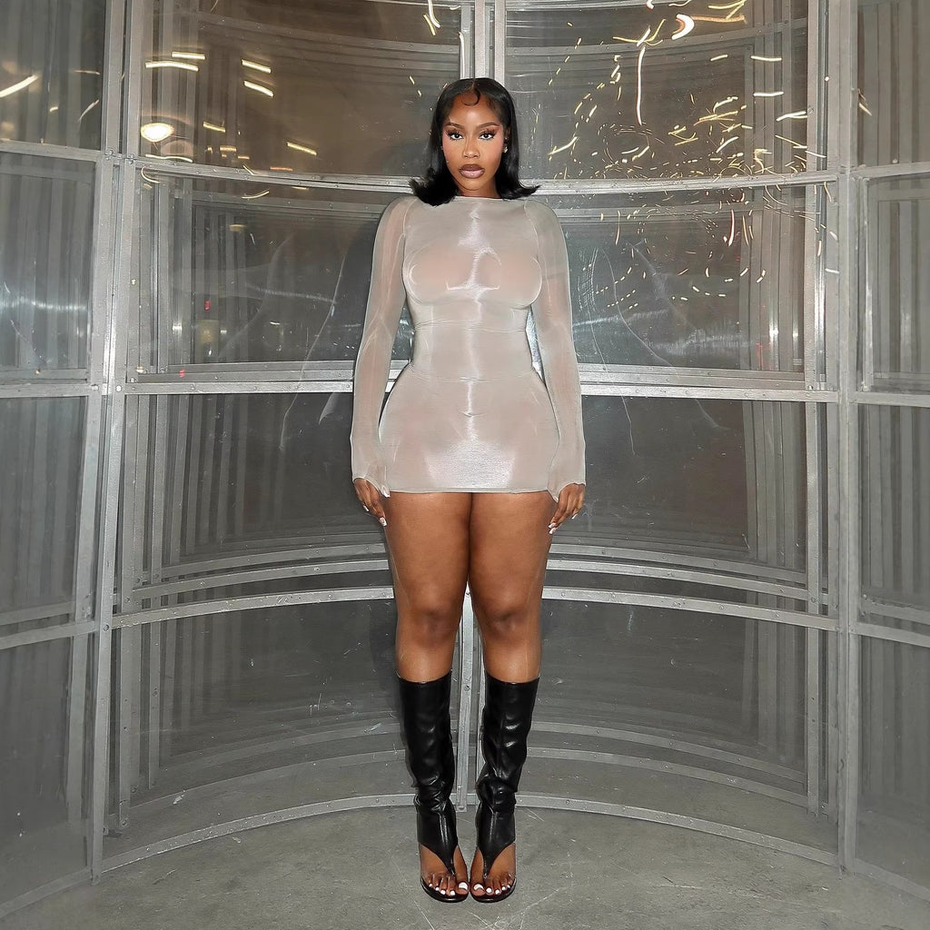 Women's Sexy Super Elastic Shiny Body Socks Dress