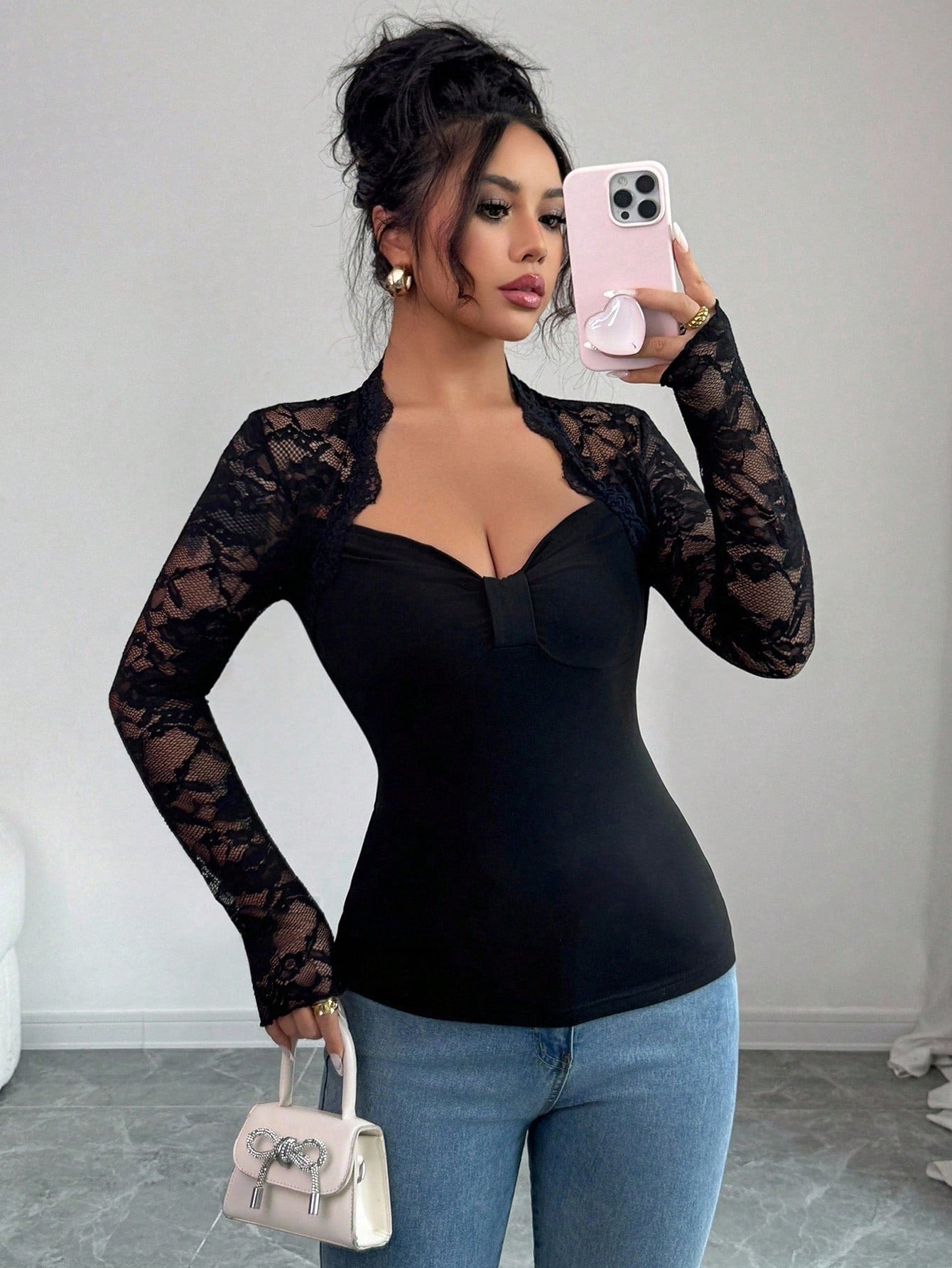 Women's Knitting Long Sleeve Slim Fit Slimming Women's T-shirt