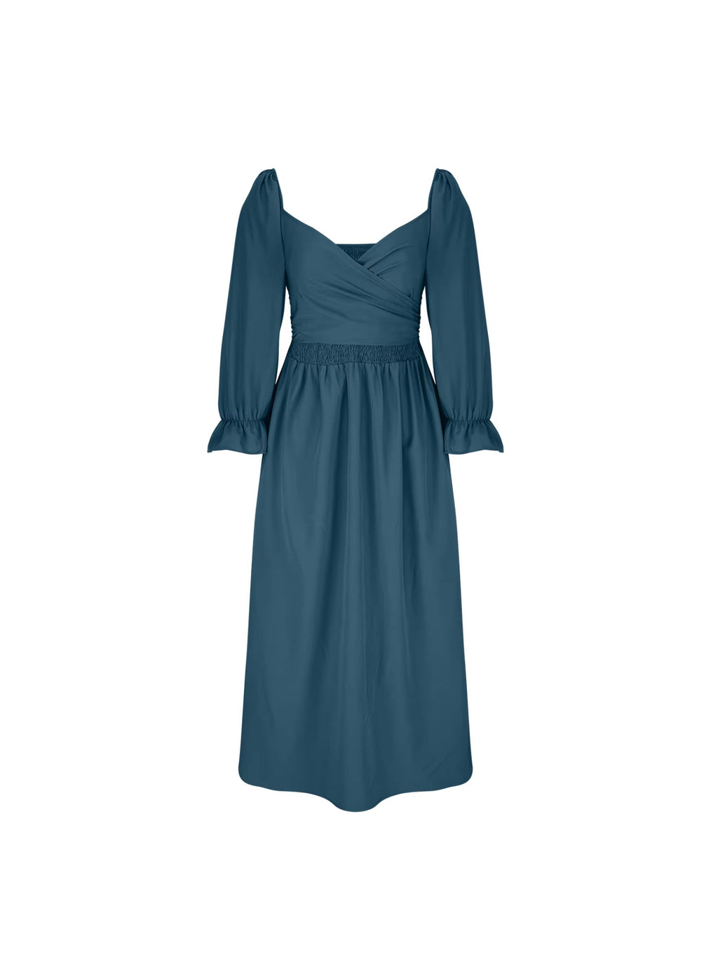 Women's Elegant Half Sleeve Front Back Wearable Dress
