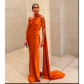 Women's Silk Satin Texture Ribbon Halter Dress
