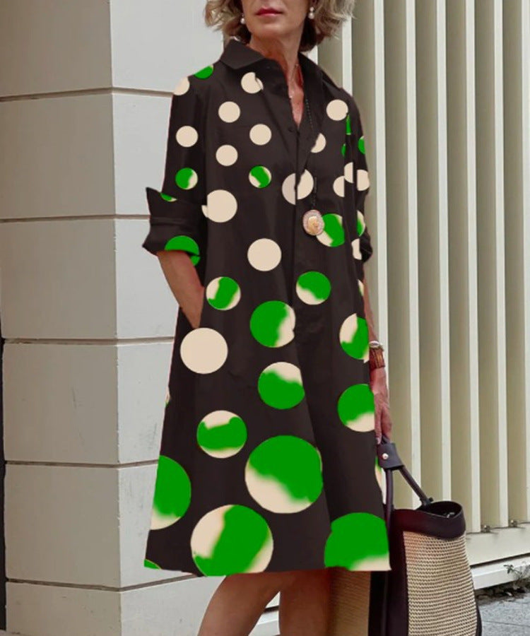 Colorful Blooming Summer Comfortable Shirt Digital Dress