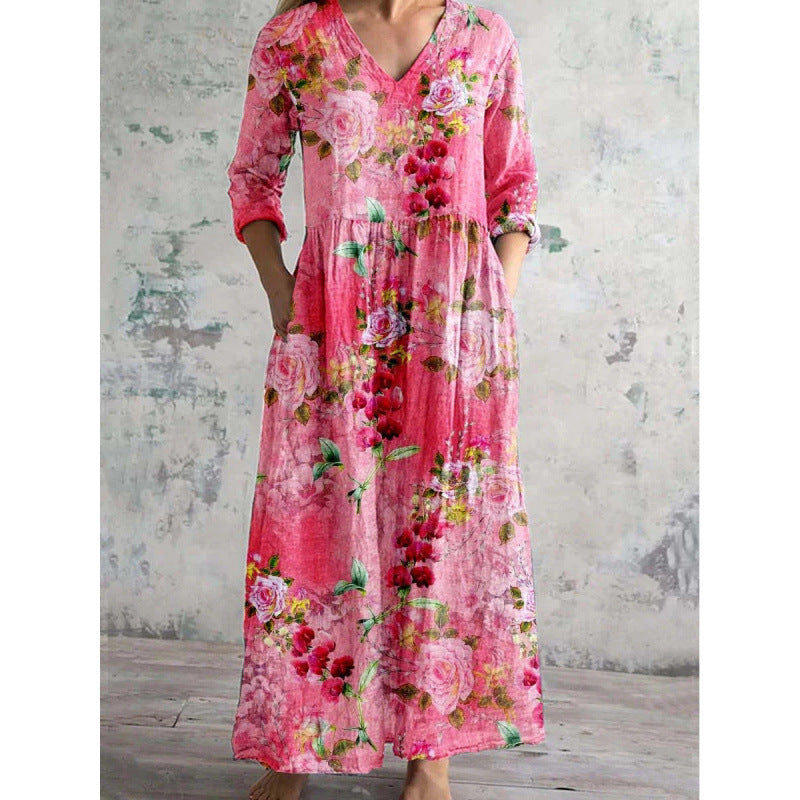 Autumn Digital Printing American Fashion Casual Halloween Dress