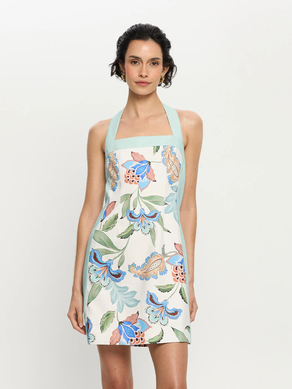 Classic Fashion Casual Linen Multicolor Printing Dress