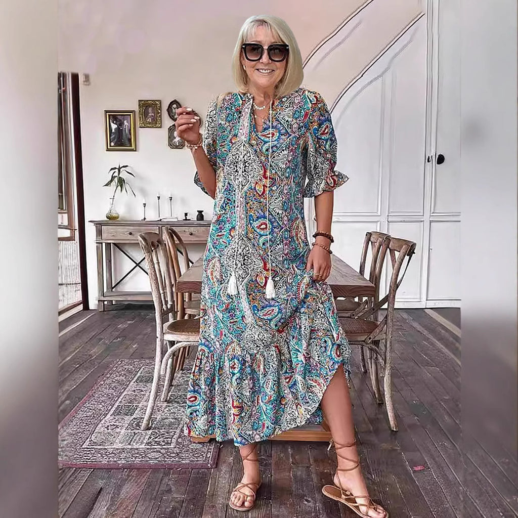 Charming Trendy Women's Casual Holiday Printed Dress