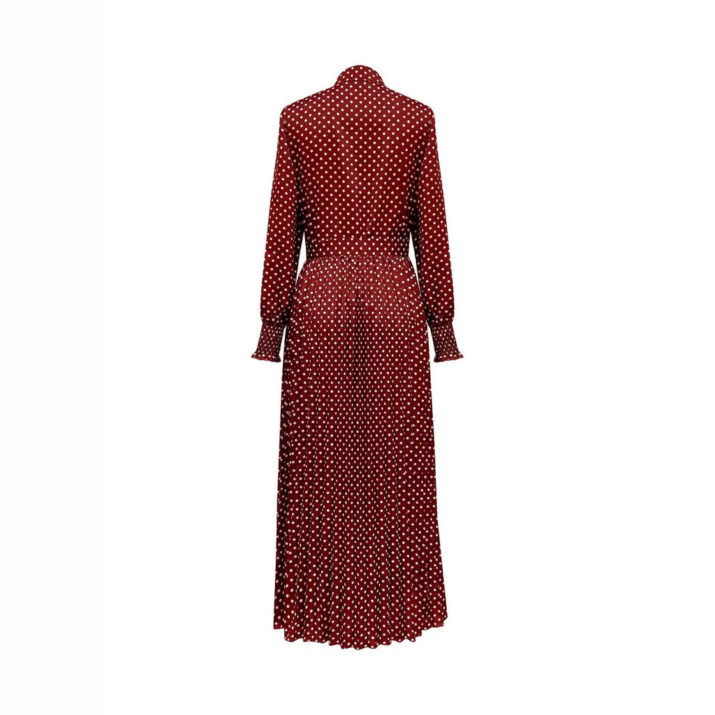 Popular Temperament Long Sleeve Lapel Fashion Dress