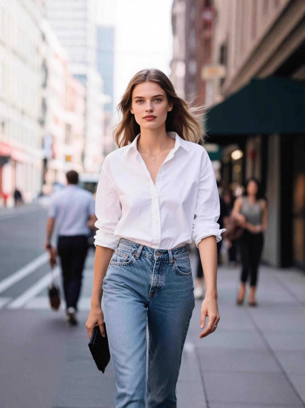 Women's Simple Wear Shirt Long Sleeve Temperament Work Clothes Blouse