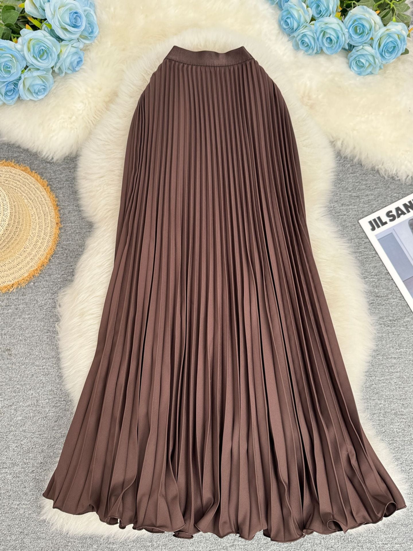 Women's Commute High Waist Slimming A- Line Midi Skirts