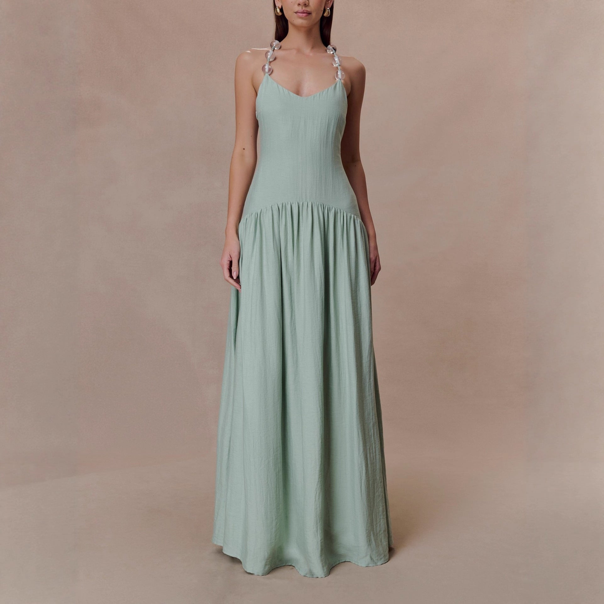 Glamorous Women's Summer Camisole Sexy Pleated Dress