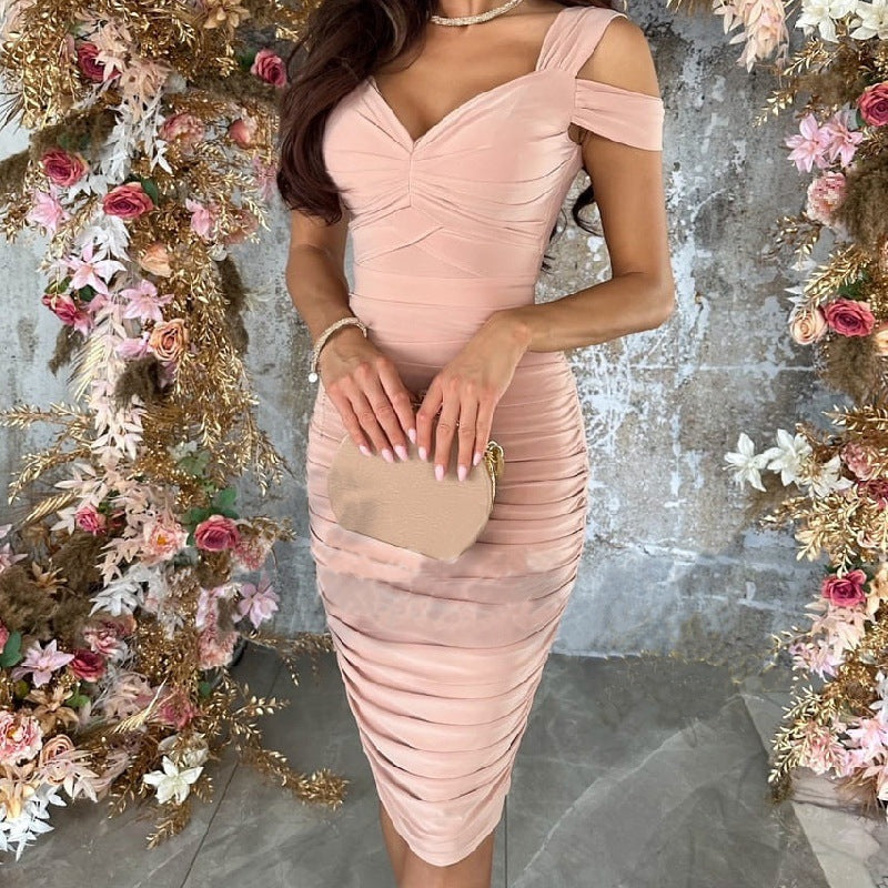 Creative Sexy Solid Color Sheath Gift Dress