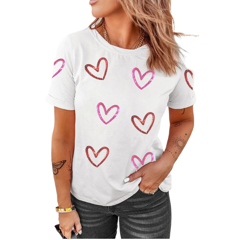 Women's Solid Color Casual Woman's Sleeve Pullover Round Tops