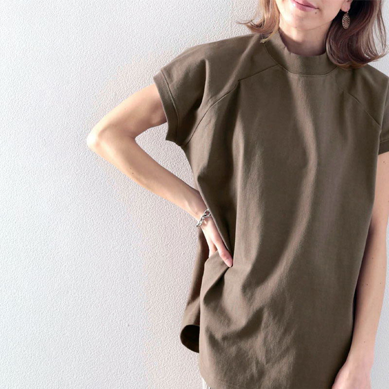 Women's Summer Half Turtleneck Sleeve Cotton Loose Shorts