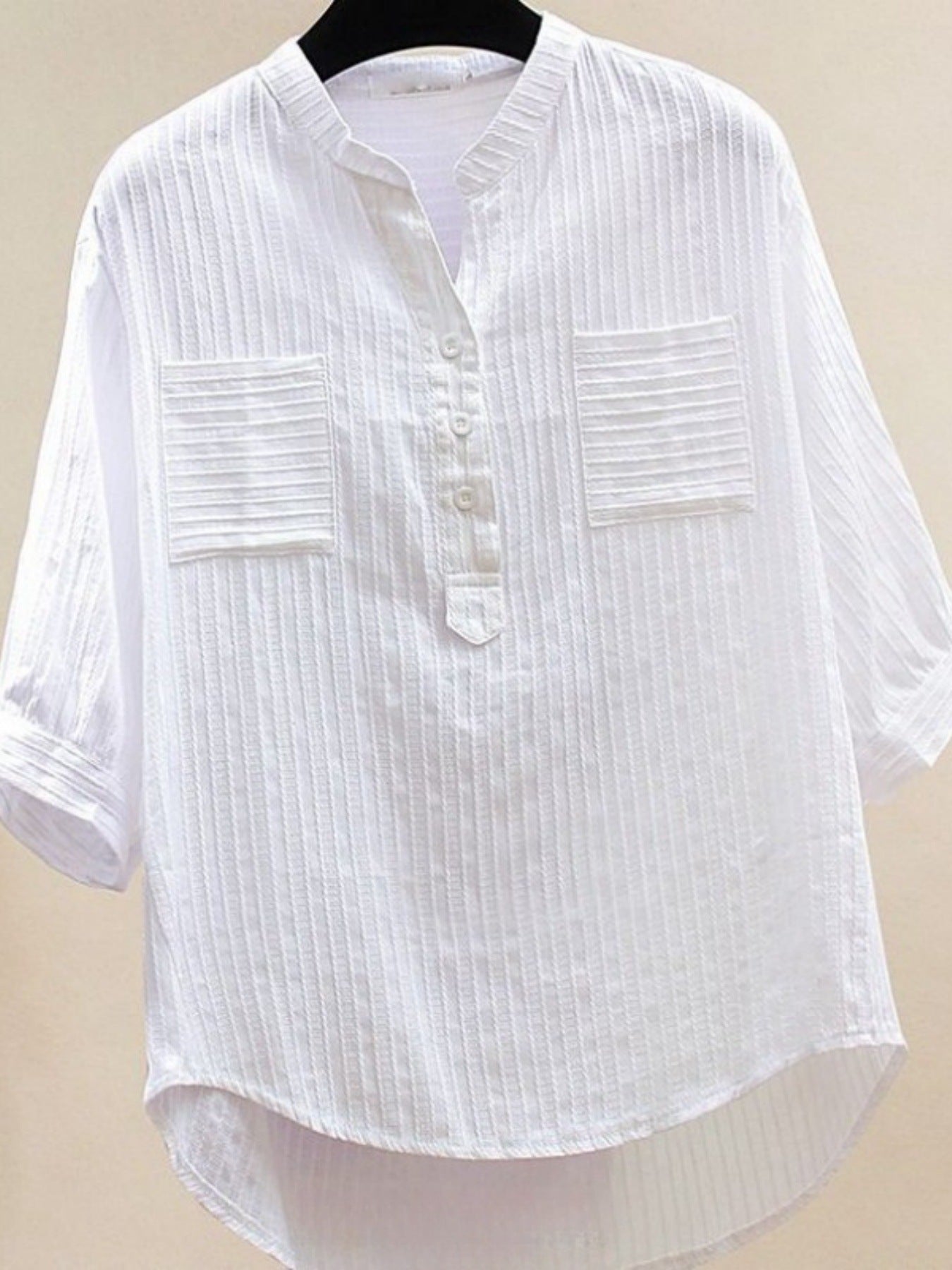 Women's Shirt Three-quarter Sleeve Outer Wear Loose Casual Design Women's T-shirt