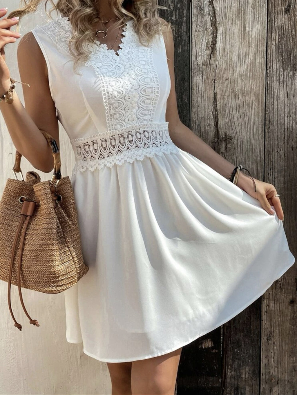Fashion Creative Elegant Pretty Lace Stitching Dress