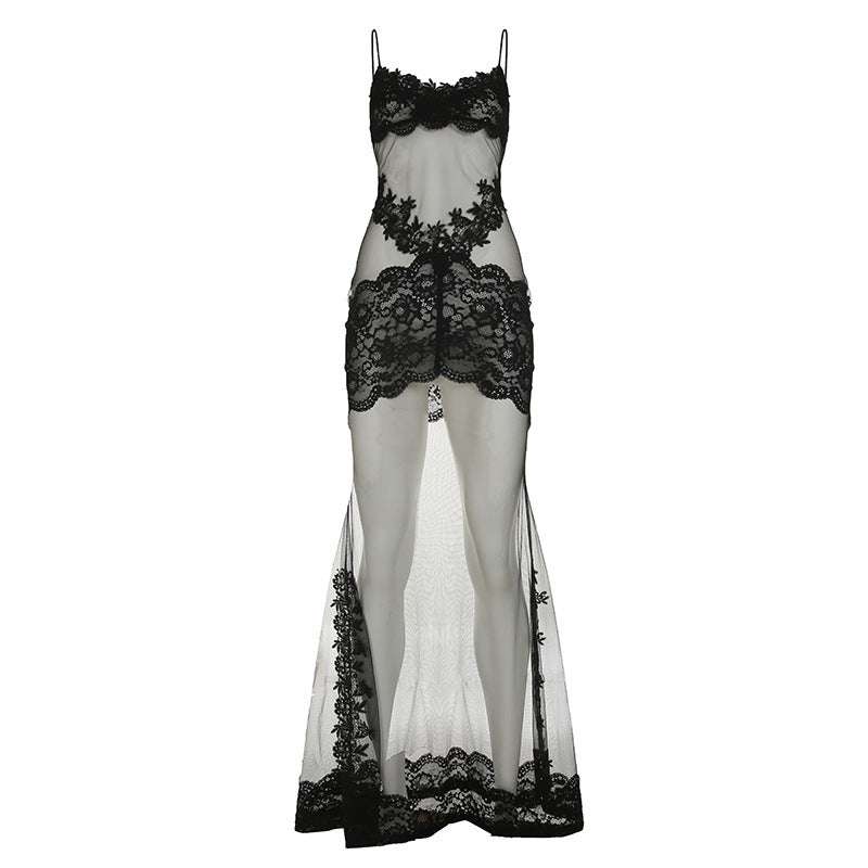 Women's Mesh Lace Sexy Nightdress Vacation Style Dress