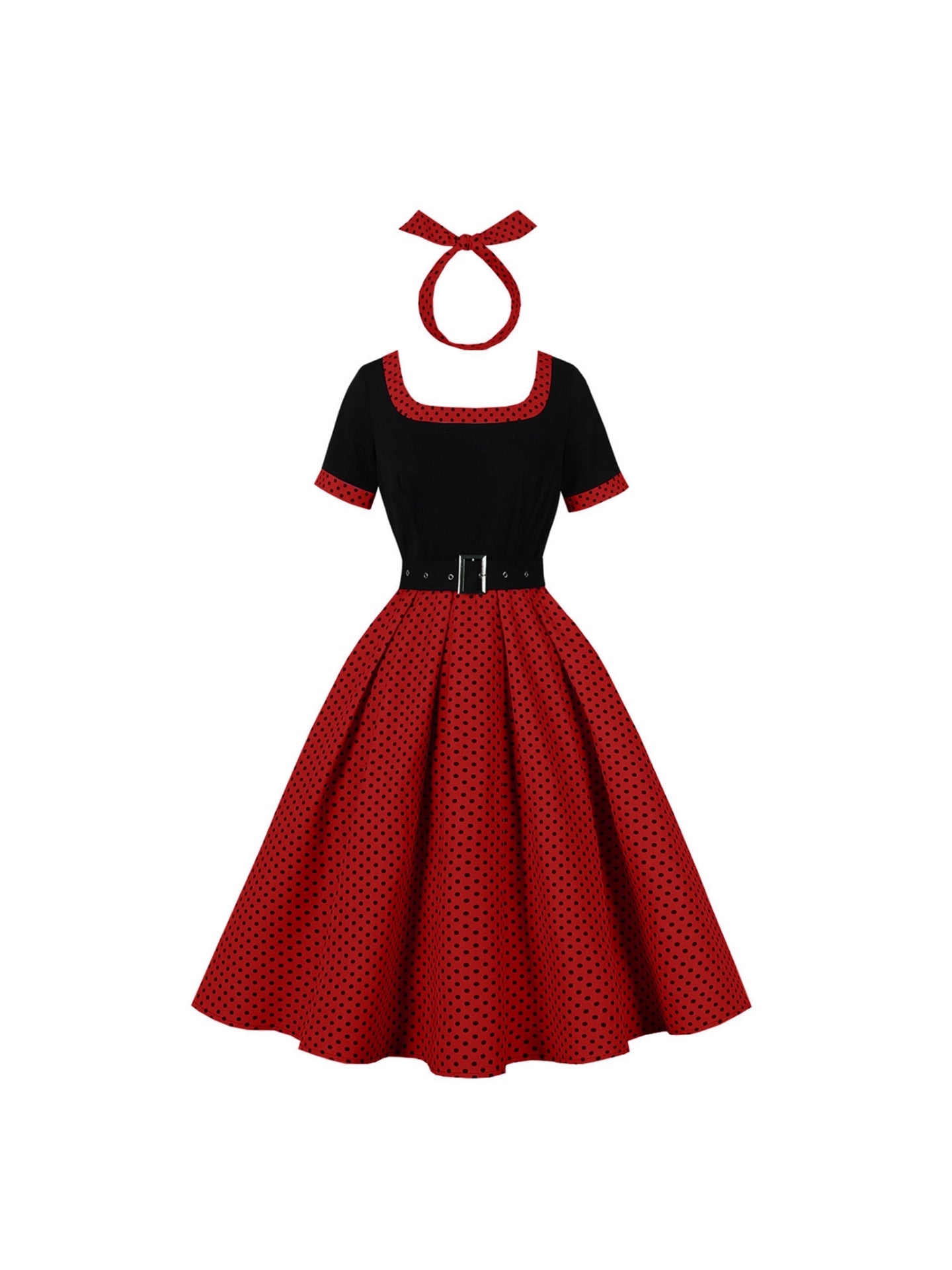 Women's Elegant Retro Party Court Polka Dot Dress